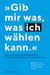"Gib mir was, was ich wählen kann" – Demokratie ohne Langzeitarbeitslose? - Motive langzeitarbeitsloser Nichtwähler/innen.