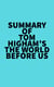 Summary of Tom Higham's The World Before Us
