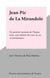 Jean Pic de La Mirandole - Un portrait inconnu de l'humaniste, une édition très rare de ses Conclusiones