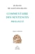 Commentaire des Sentences - Prologue
