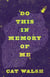 Do This In Memory of Me