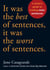 It Was the Best of Sentences, It Was the Worst of Sentences - A Writer's Guide to Crafting Killer Sentences