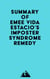 Summary of Emee Vida Estacio's Imposter Syndrome Remedy