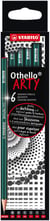 6 Crayons graphite - 2B, 2H, B, F, H, HB - Othello ARTY - 2.2-3 mm - STABILO