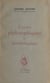 Essais philosophiques et ésotériques