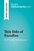 This Side of Paradise by F. Scott Fitzgerald (Book Analysis) - Detailed Summary, Analysis and Reading Guide