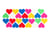 100 stickers en mousse - forme de cœur