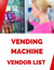 Vending Machine Vendor List