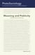 Meaning and Publicity - ProtoSociology Volume 34