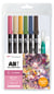 Lot de 6 feutres pinceau ABT aquarelle à double pointe - Tombow - 6P-MANGA-FLOWER - Fleur