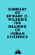 Summary of Edward O. Wilson's The Meaning of Human Existence