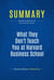 Summary: What They Don't Teach You at Harvard Business School - Review and Analysis of McCormack's Book