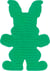 Plaque Lapin pour perles Hama - 5 mm