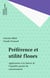 Préférence et utilité floues - Applications à la théorie de l'équilibre partiel du consommateur