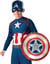 Déguisement - Bouclier en plastique metallisé - Captain America - 30 cm