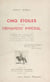 Cinq étoiles à notre firmament impérial - Sidi-Brahim 1845, Camerone 1863, Fachoda 1896-1898, la prise de Samory 1898, la conquête du Tchad 1900