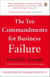 The Ten Commandments for Business Failure