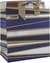 Sac cadeau format L - Rayures kraft