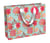Sac Cadeau Clairefontaine - Format Shopping - Kraft Blanc - 37,3x11,8x27,5 cm - 210g - Fleurs fond bleu