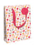Sac cadeau Clairefontaine - Kraft Blanc - Large -  26,5x14x33 cm - 210g - fleurs sur fond blanc