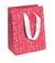 Sac Cadeau Clairefontaine Kraft Blanc - Moyen - 21,5x10,2x25,3 cm - 210g - Plantes sur fond rouge
