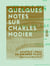 Quelques notes sur Charles Nodier