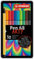 Boîte métal de 10 feutres de dessin pointe moyenne - STABILO - Couleurs assorties - Pen 68