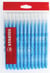 Lot de 12 feutres de coloriage pointe moyenne - STABILO - Bleu ciel - Power