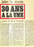 30 ans à la une