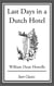 Last Days in a Dutch Hotel - From 'Literature and Life'