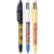 Lot de 3 stylos bille 4couleurs BIC - Tie & Dye - Bleu, rouge, vert, noir - Pointe moyenne 