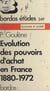 Évolution des pouvoirs d'achat en France - 1830-1972
