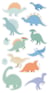 Lot de 12 stickers 3D Artemio - Dino & Co 