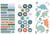 Lot de 3 feuilles de stickers Artemio - Dino & Co - 10,5 x 23 cm