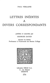 Lettres inédites à divers correspondants