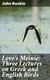Love's Meinie: Three Lectures on Greek and English Birds
