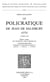 Le "Policratique" de Jean de Salisbury (1372), livresI-III