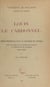 Louis Le Cardonnel - Thèse principale pour le doctorat ès lettres