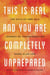 This Is Real and You Are Completely Unprepared - The Days of Awe as a Journey of Transformation
