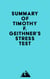 Summary of Timothy F. Geithner's Stress Test