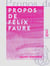 Propos de Félix Faure - Mémoires anecdotiques