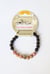 Bracelet Pierre de lave rhodonite et métal - 8 mm