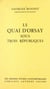 Le quai d'Orsay sous trois républiques - 1870-1961