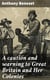 A caution and warning to Great Britain and Her Colonies - In a short representation of the calamitous state of the enslaved negroes in the British Dominions