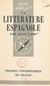 La littérature espagnole - Des origines à nos jours