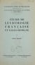 Études de lexicologie française et gallo-romane