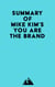 Summary of Mike Kim's You Are The Brand