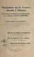 Population de la France durant 3 siècles - De la Monarchie absolue à la République et à l'Empire fédéral (1650-1950)