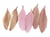 6 plumes - grises, beige et or brossé - Créalia