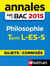 Annales ABC du BAC 2015 Philosophie Term L-ES-S - Sujets & corrigés